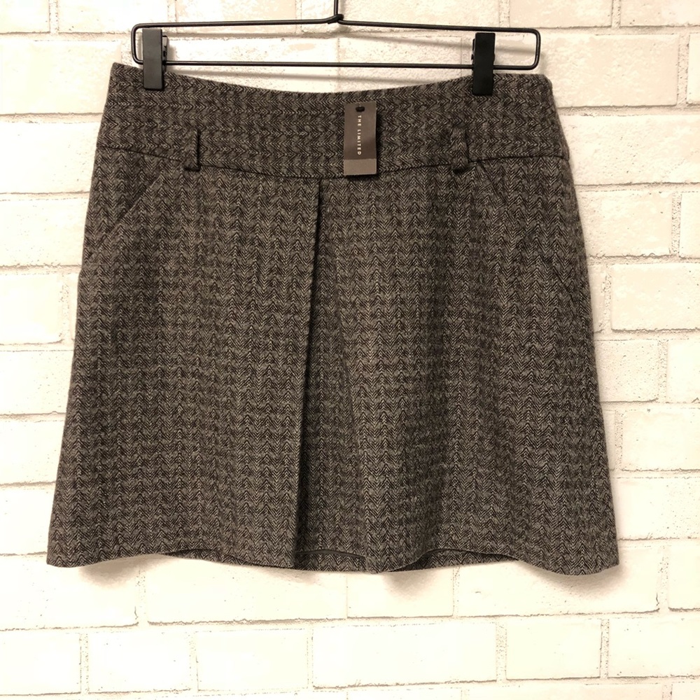 Wool herringbone skirt NWT